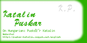 katalin puskar business card